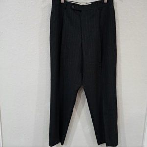 Oscar De La Renta Mens 40 R W 34 100% Wool Pin Striped Dress Pants